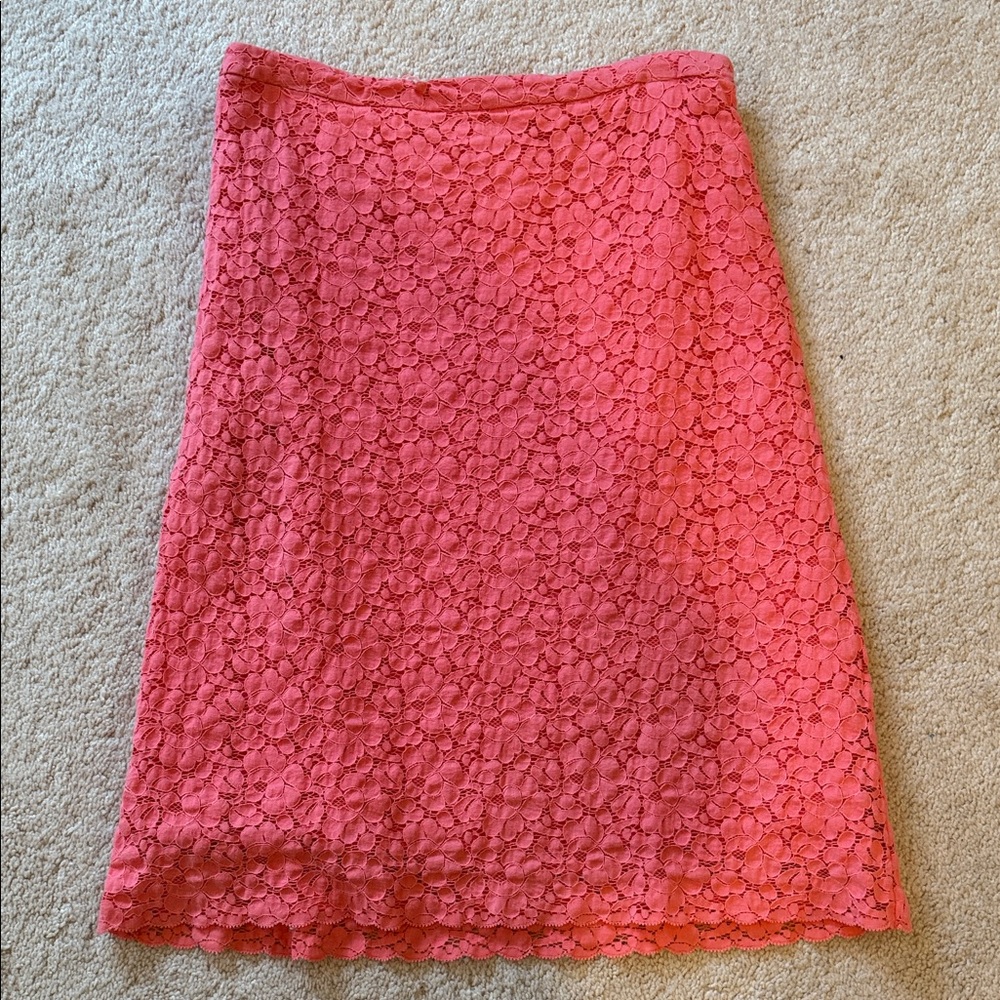 Banana Republic Elegant Pink Lace Skirt